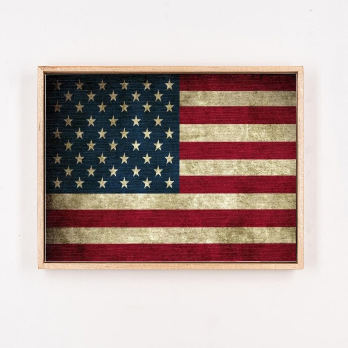 Distressed Vintage American Flag Rustic Patriotic Americana Poster - Image 4