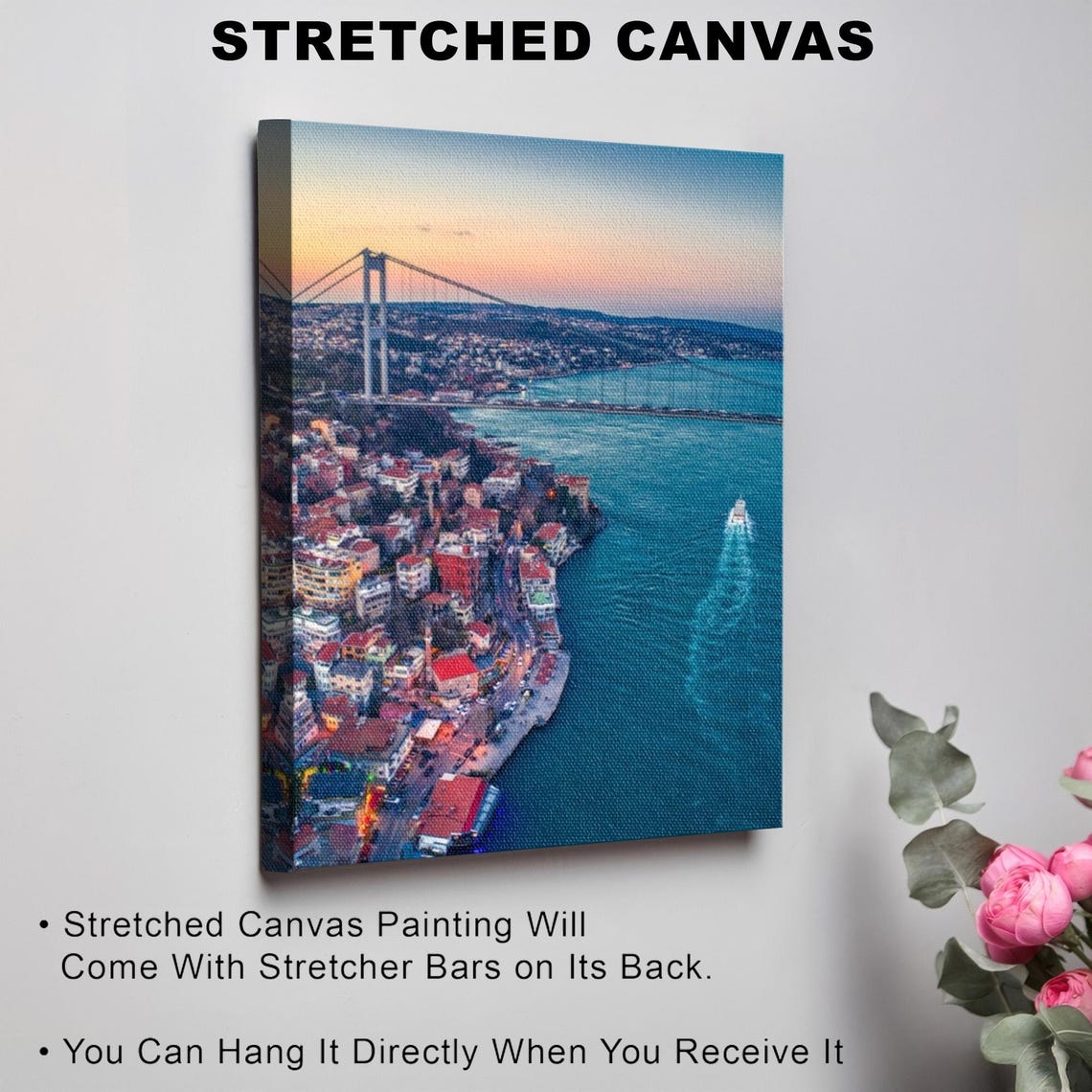 Stunning Bosphorus Strait Aerial View At Sunset Over Istanbul Poster - Image 3