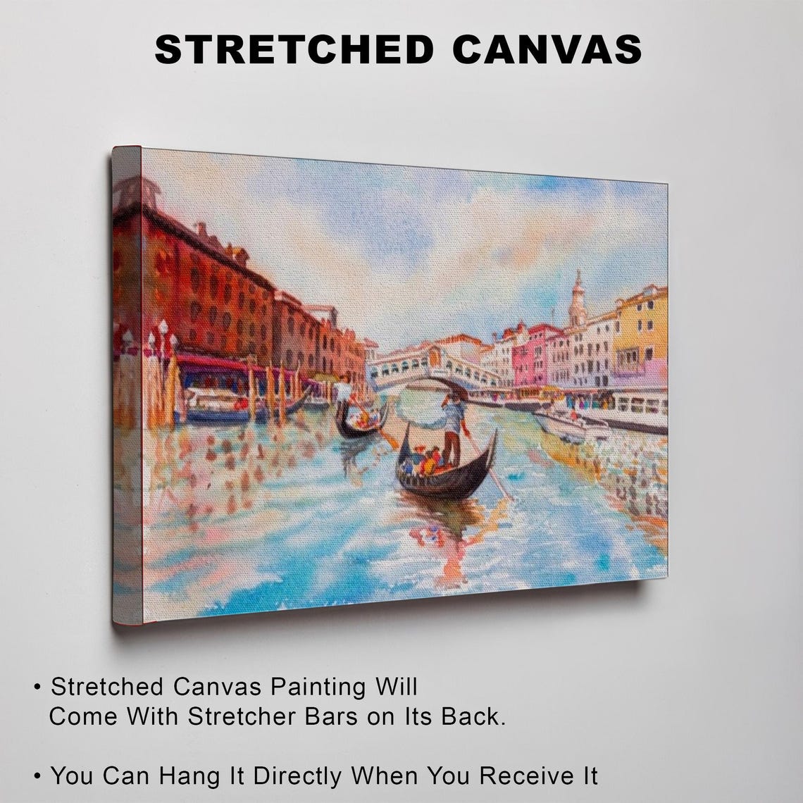 Gondolas On The Venice Canal With Colorful Venetian Buildings Poster - Image 3