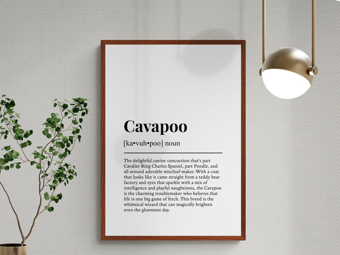 Cavapoo Funny Definition Dog Art Print, Pet Decor - Image 3