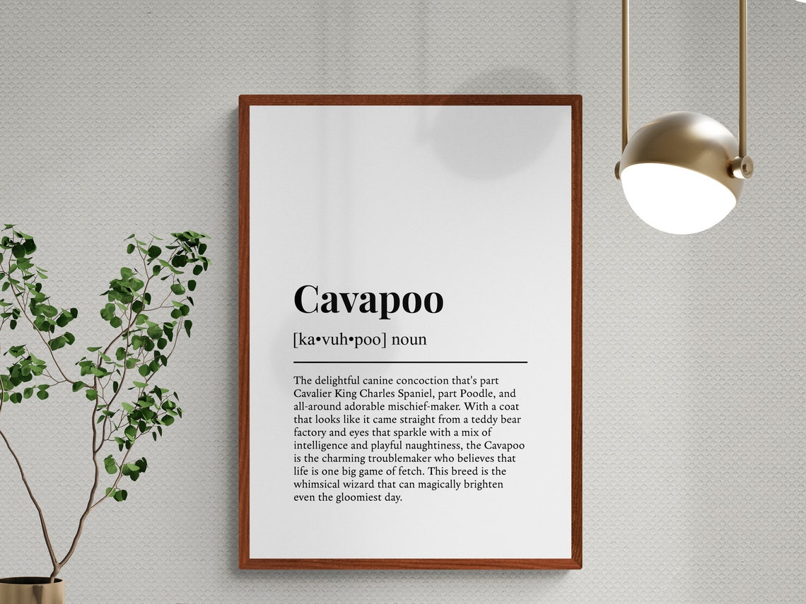 Cavapoo Funny Definition Dog Art Print - Image 3