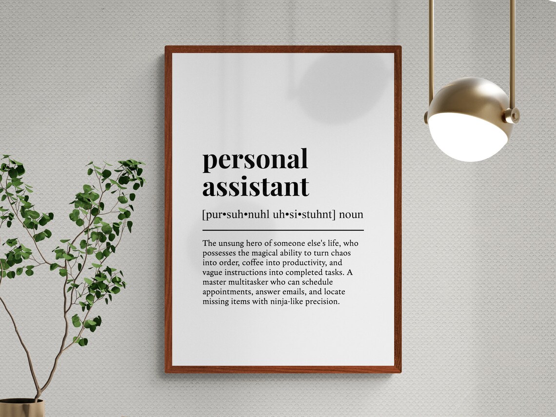 Personal Assistant Funny Definition Wall Art Print - Image 3
