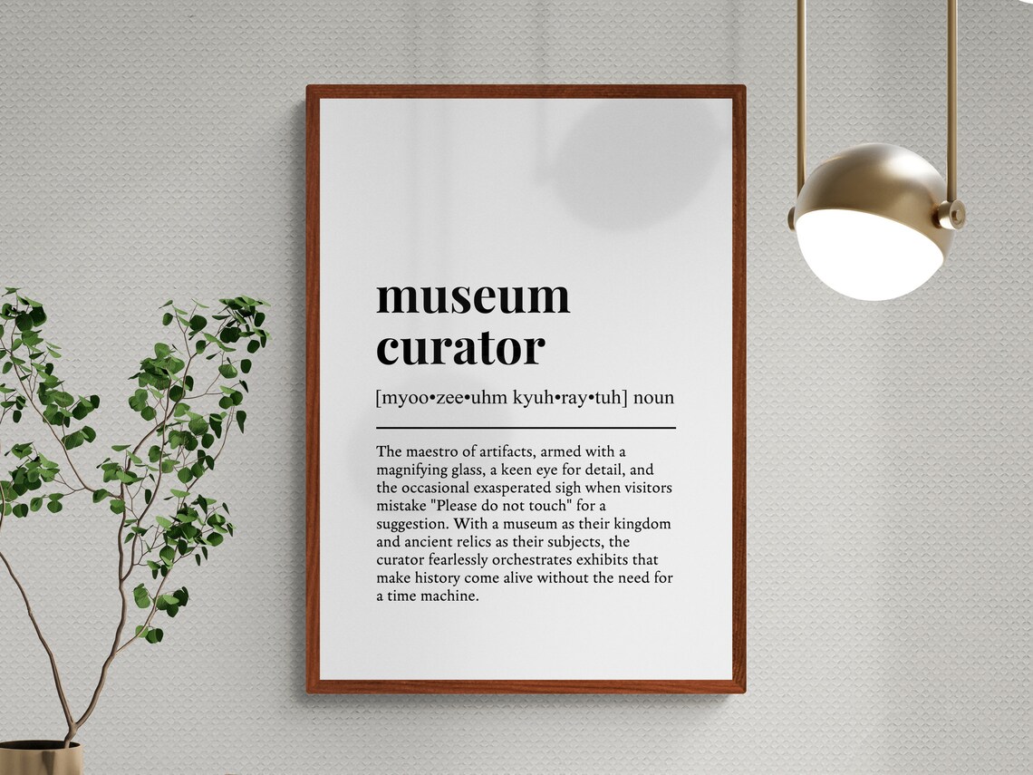 Museum Curator Funny Definition Art Print - Image 3