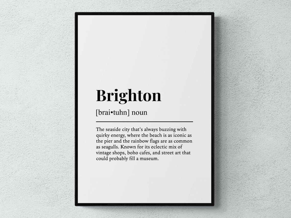 Funny Definition Place Gift Wall Art Print