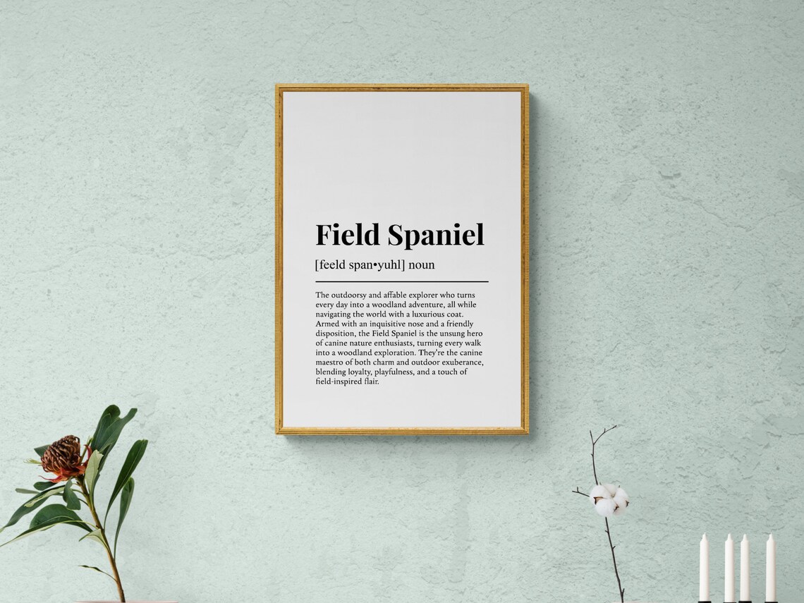 Field Spaniel Funny Definition Art Print - Image 2