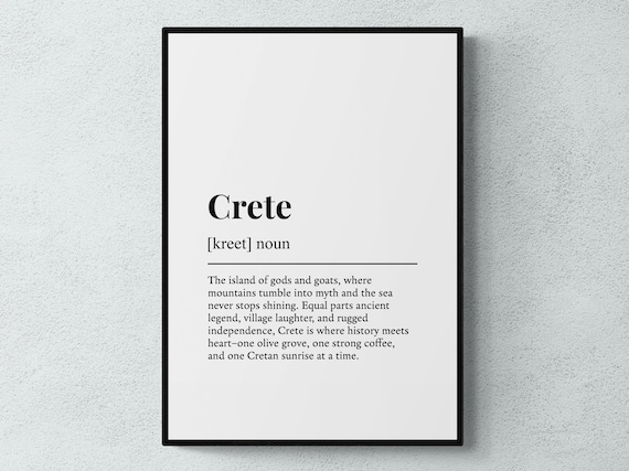 Crete Funny Definition Greece Travel Poster
