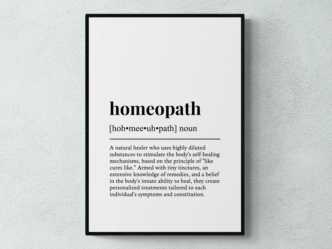 Homeopath Funny Definition Job Humor Wall Art Print