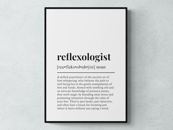 Reflexologist Funny Definition Job Work Gift Print