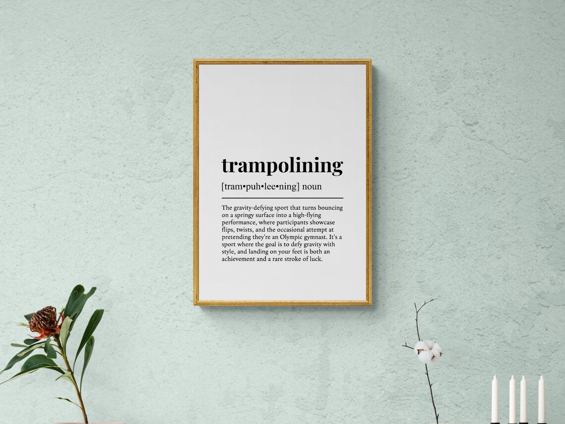 Trampolining Funny Definition, Sport Gift Poster Print - Image 2
