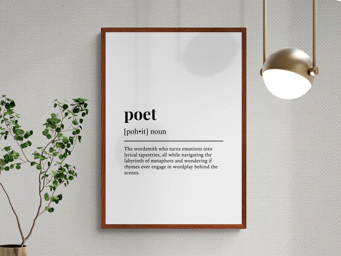 Poet Definition Funny Typography Art Print - Image 3