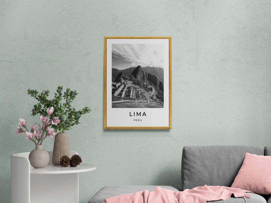 Lima Peru Machu Picchu Inca Citadel Ruins Mountain View Travel Poster - Image 2