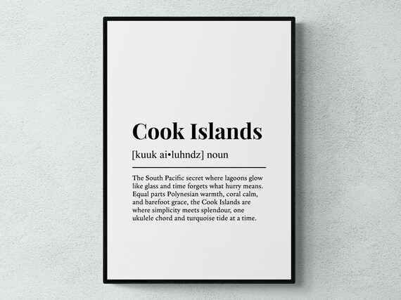 Cook Islands Funny Definition Polynesia Gift Wall Art Print
