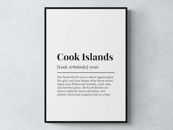 Cook Islands Funny Definition Poster Polynesia Dictionary Word Art