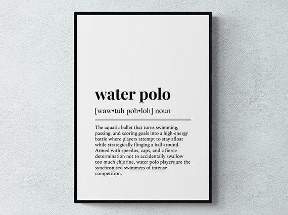 Water Polo Funny Definition Sport Gift Art Print
