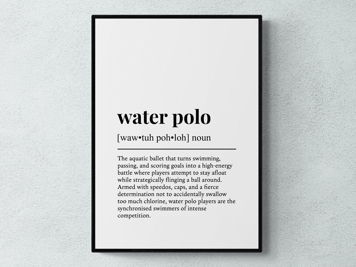 Water Polo Funny Definition Sport Gift Art Print