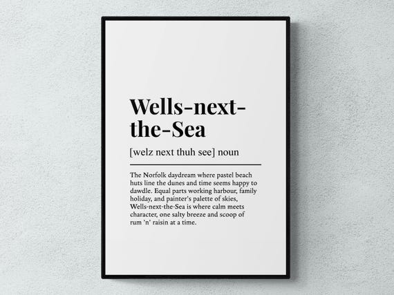 Wellsnextthesea Funny Definition Norfolk Gift Wall Art Print