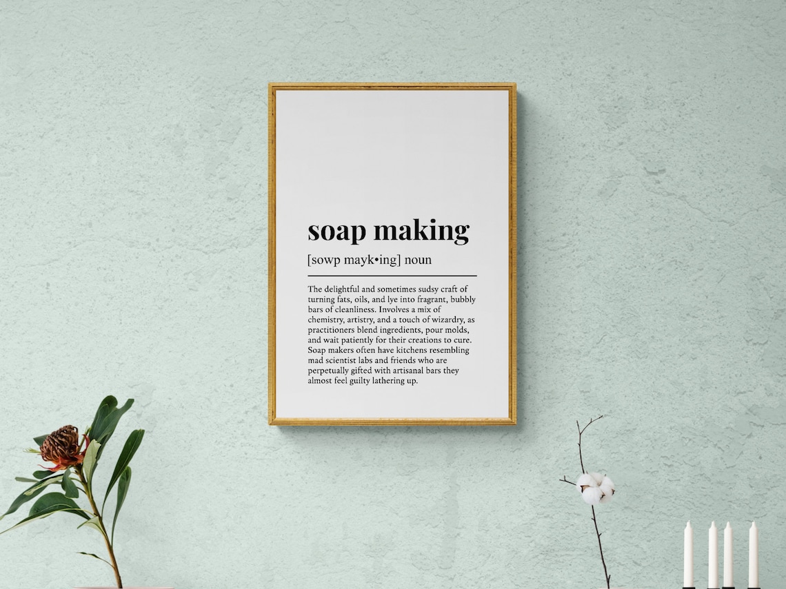 Soap Making Funny Definition Hobby Gift Wall Art Print - Image 2