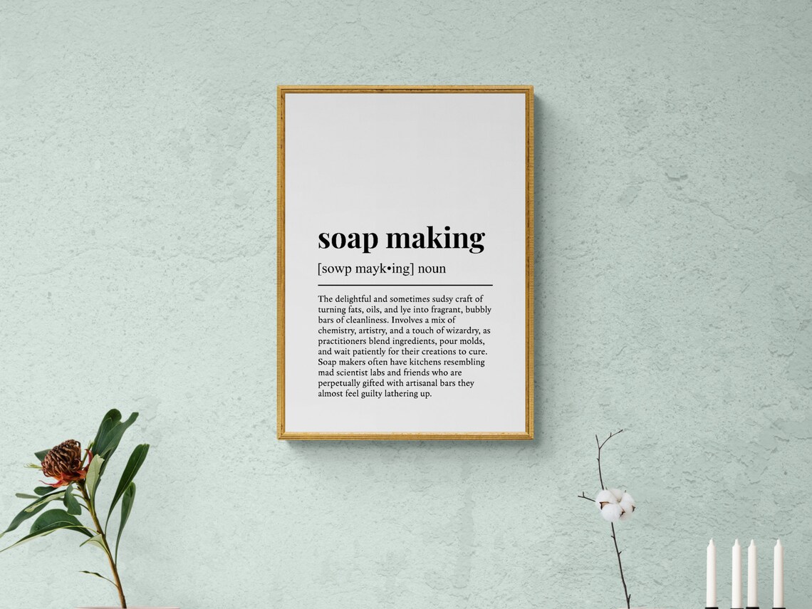 Soap Making Funny Definition Typography Art Print - Image 2