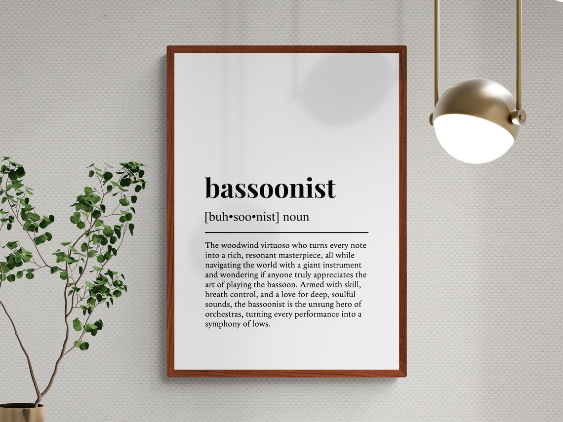 Bassoonist Funny Definition, Musician Humor Poster Print - Image 3