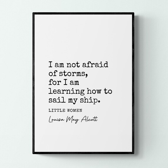 Louisa May Alcott Typewriter Quote Print Little Women Book Poster Lovers Gift