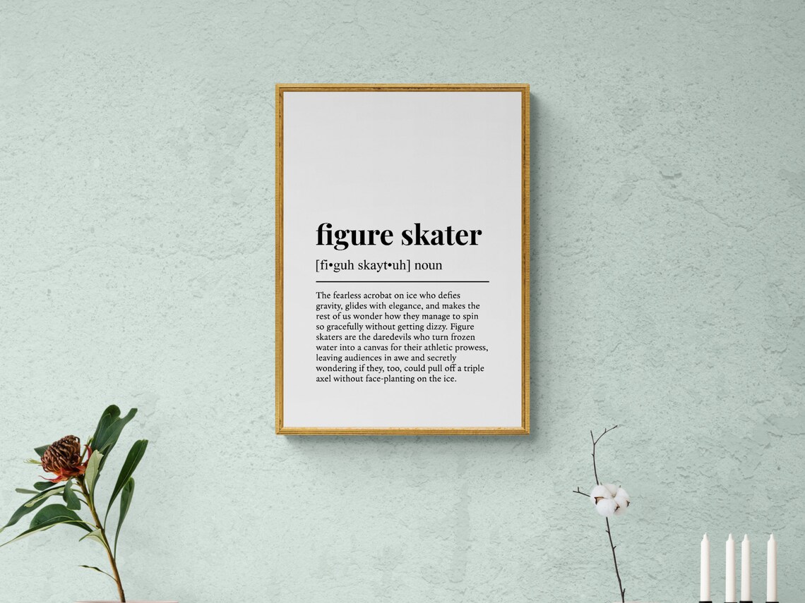 Figure Skater Funny Definition, Sport Wall Art Print - Image 2