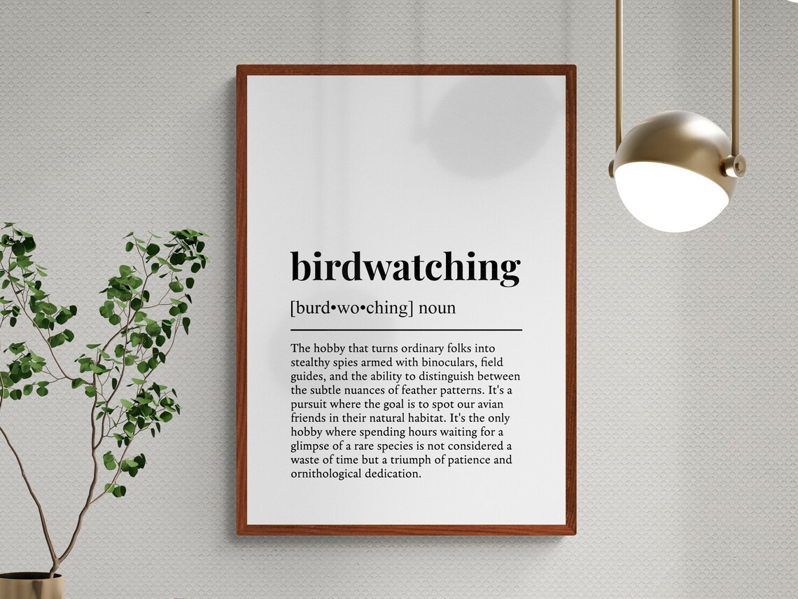 Birdwatching Funny Definition Hobby Gift Wall Art Print - Image 3