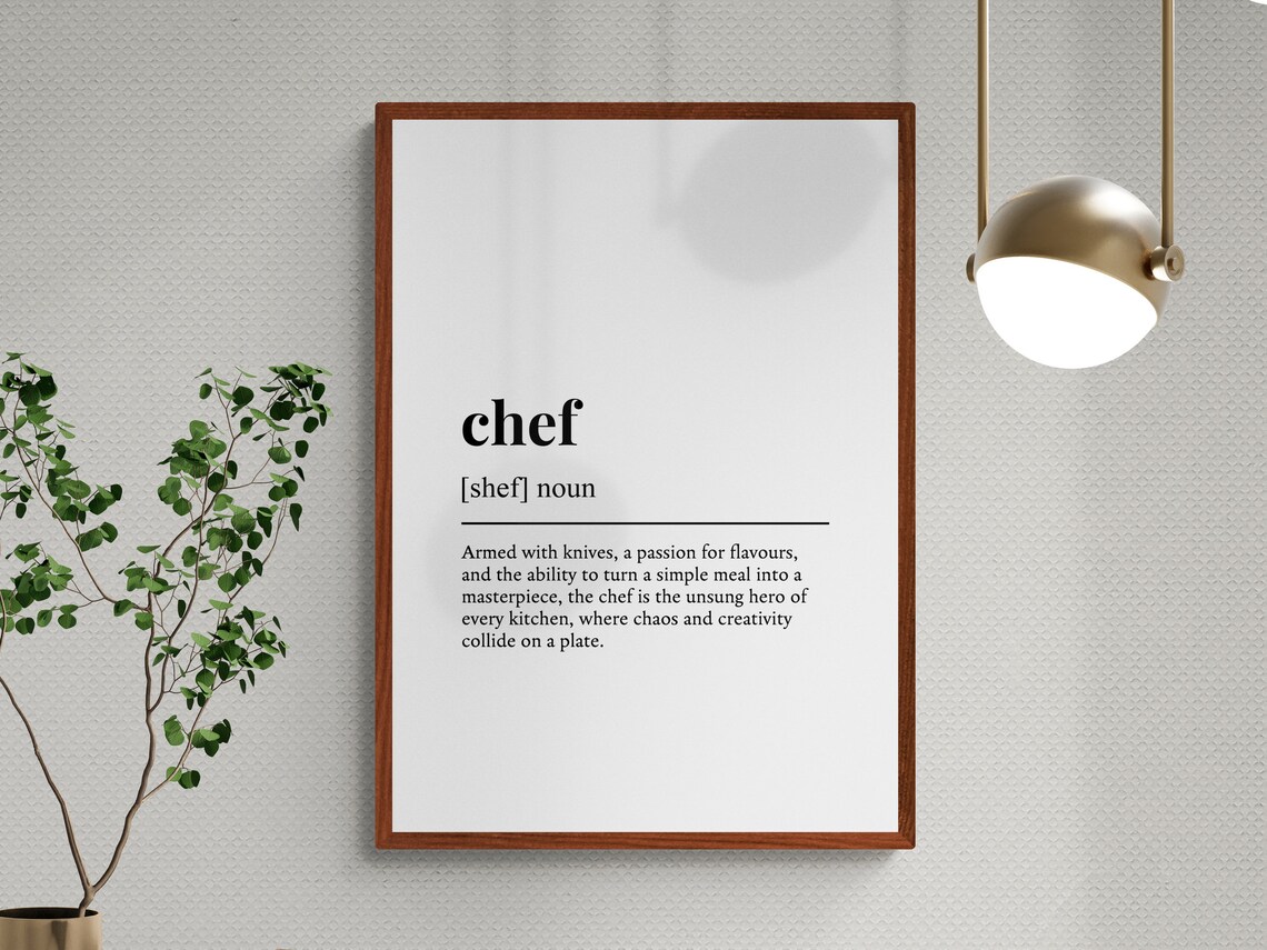Chef Funny Definition Typography Poster Print - Image 3