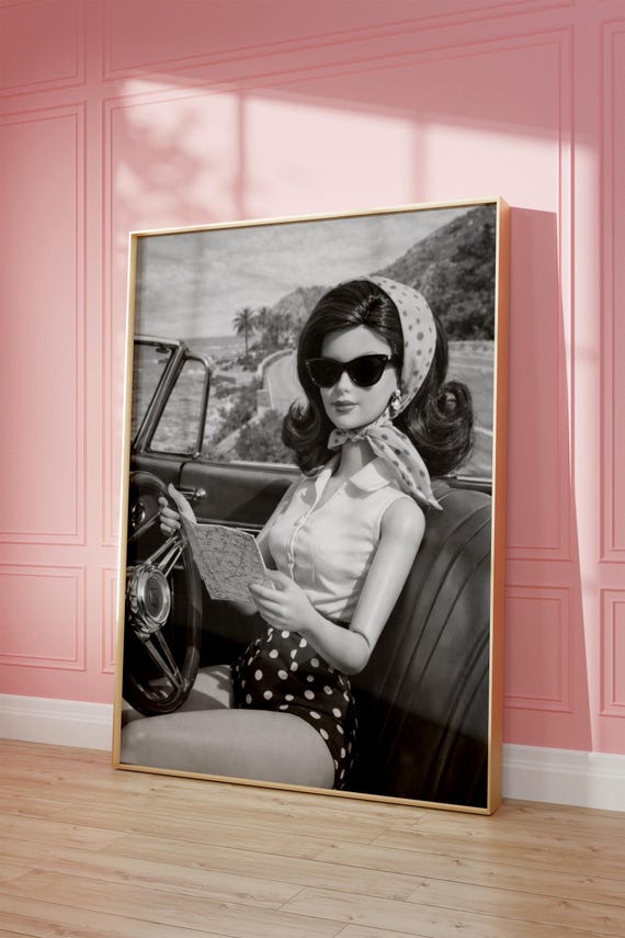Black And White Poster Girly 90s Vibe Art Vintage Wall Digital Download