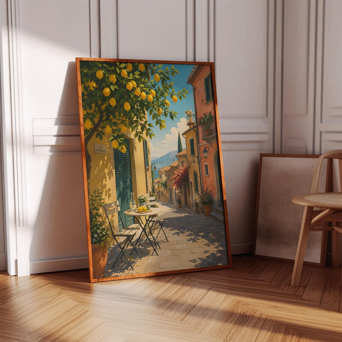 Italian Lemon Tree Poster, Amalfi Coast Decor