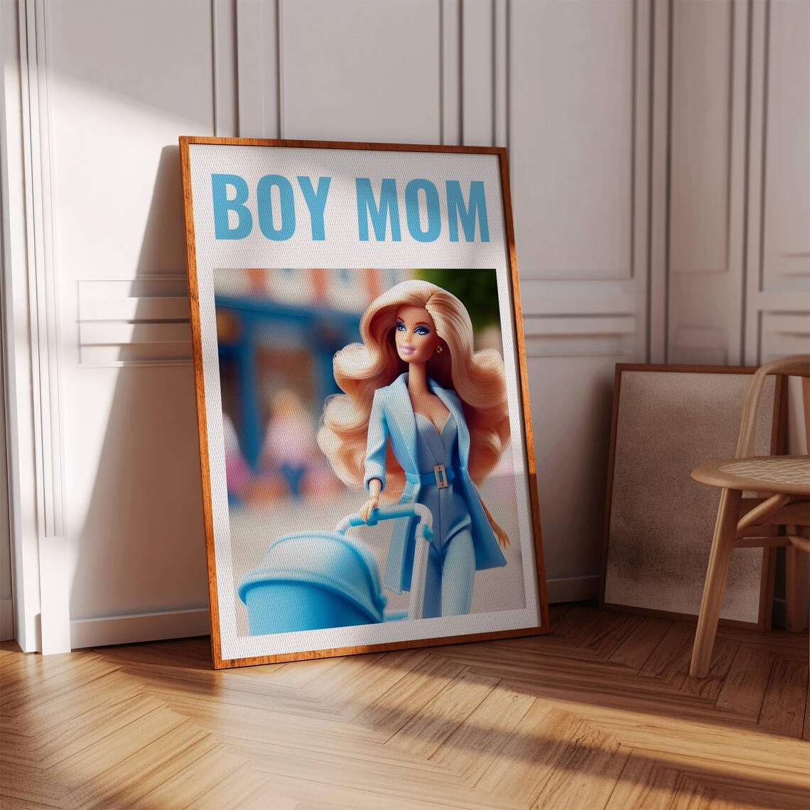 Retro Doll Boy Mom Poster Print
