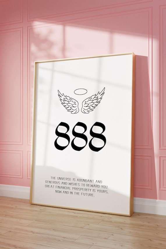 Angel Number 888 Spiritual Poster
