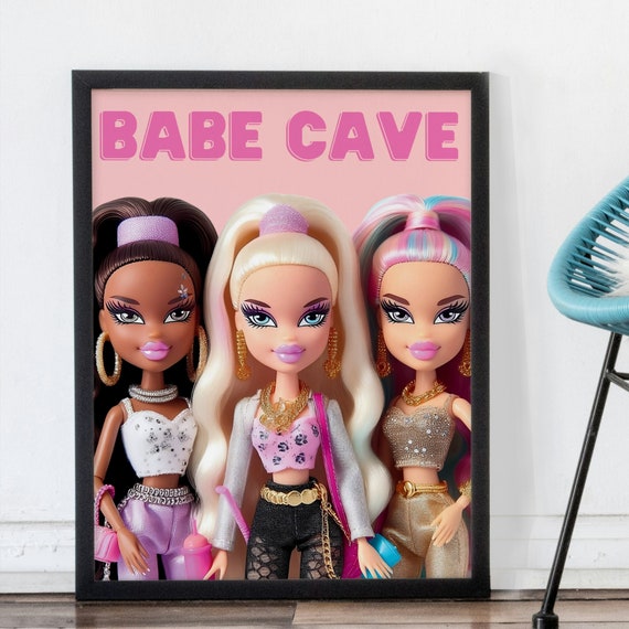 Babe Cave Poster Retro Dolls Girly Wall Art Digital Download