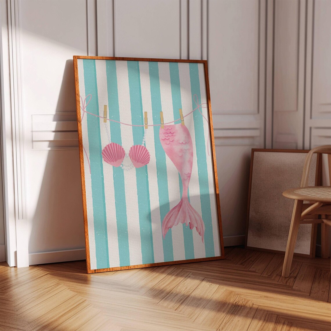 Mermaid Tail Art Print, Beach House Decor