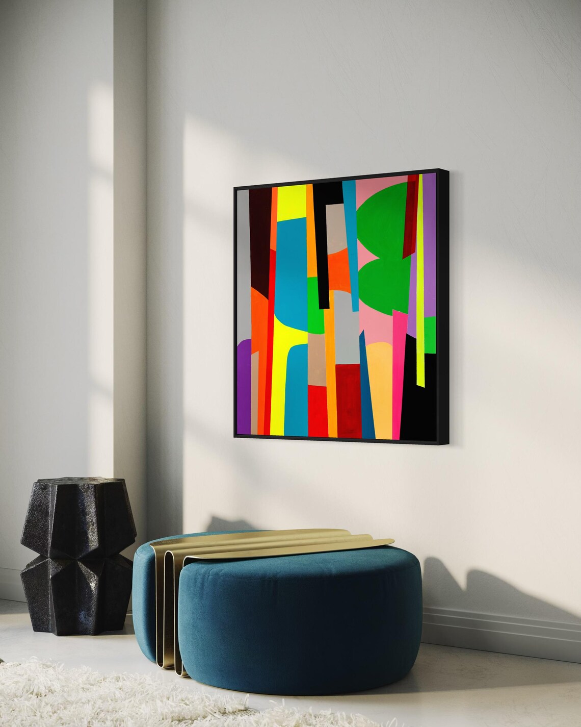 Urban Symphony Geometric Abstract Art Print - Image 3
