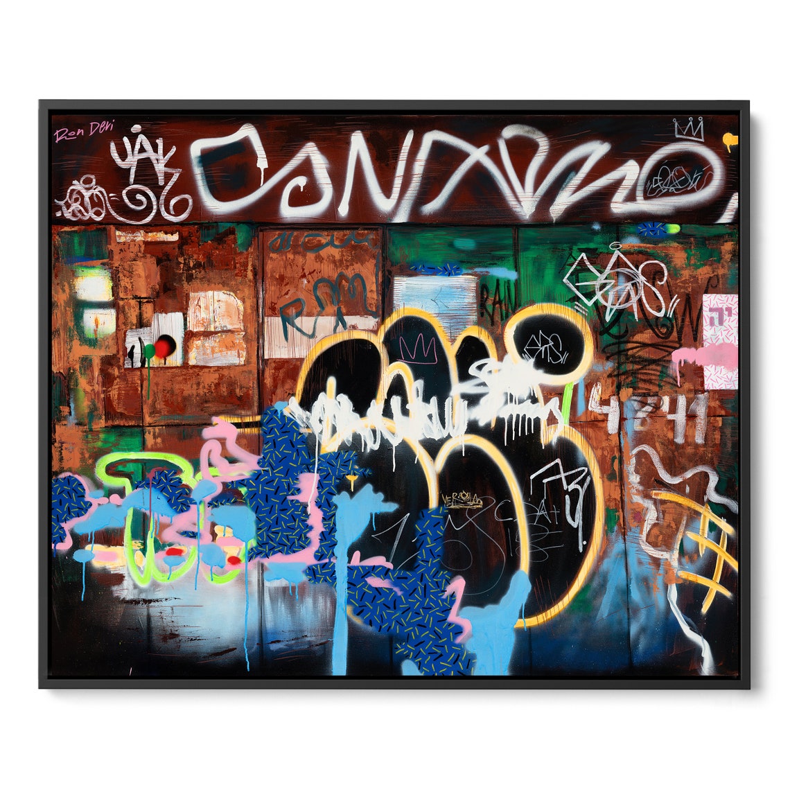 Shutter Door Graffiti Throwie Colorful Bold Street Art Poster