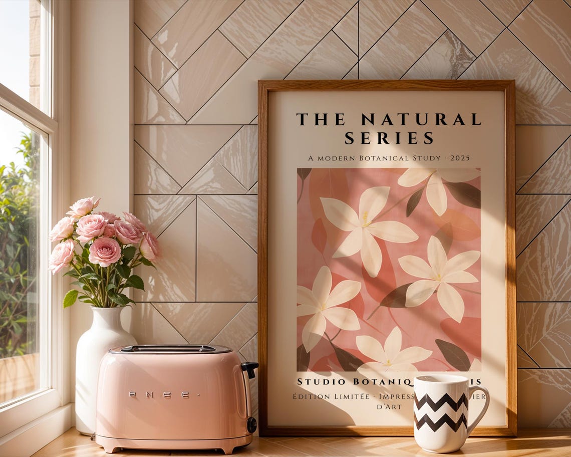 The Natural Series White Blossoms On Rose Botanical Art Poster