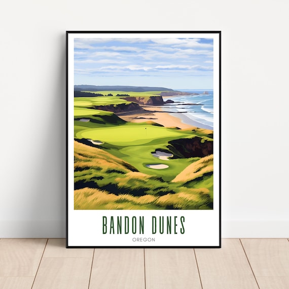 Bandon Dunes Poster Bandon Dunes Resort Golf Course Bandon Dunes Print Golf Course Print Bandon Dunes Resort Print Golf Gift Idea