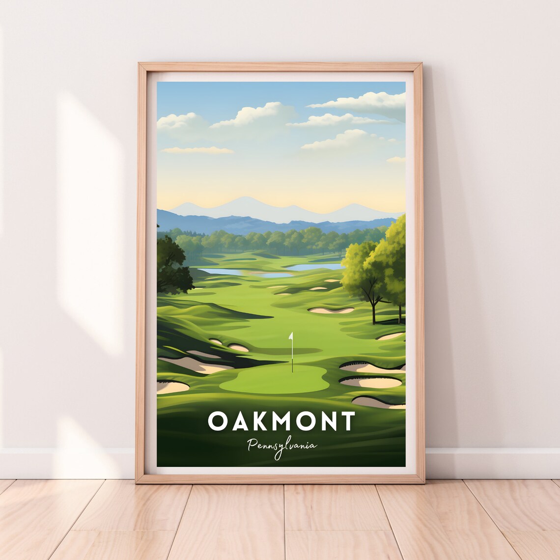 Oakmont Golf Course Travel Poster, Country Club Print