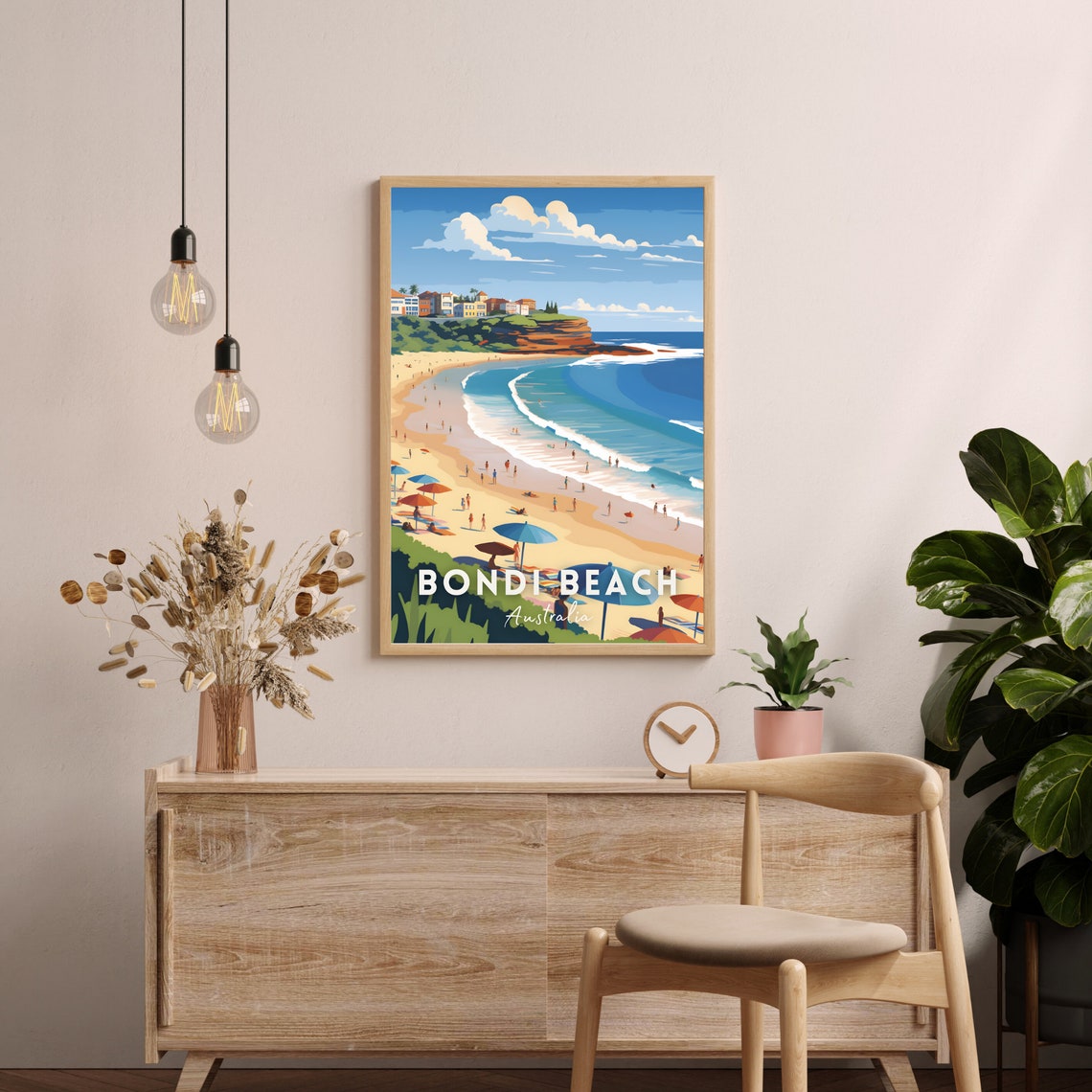 Bondi Beach Australia Surf Waves Sand Coast Summer Travel Poster - Image 2