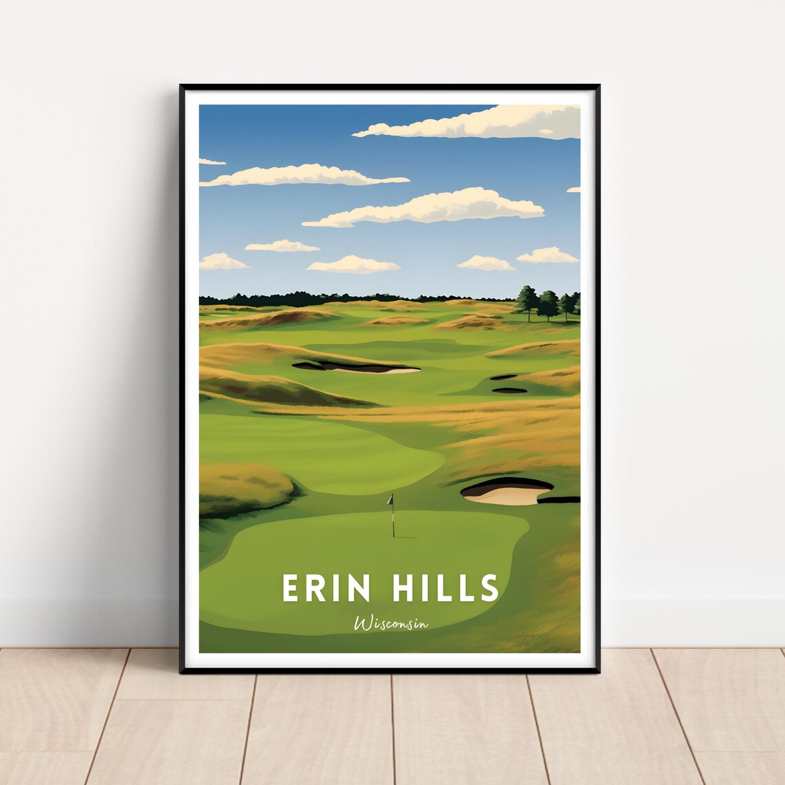 Erin Hills Golf Course Art Print, Study Decor