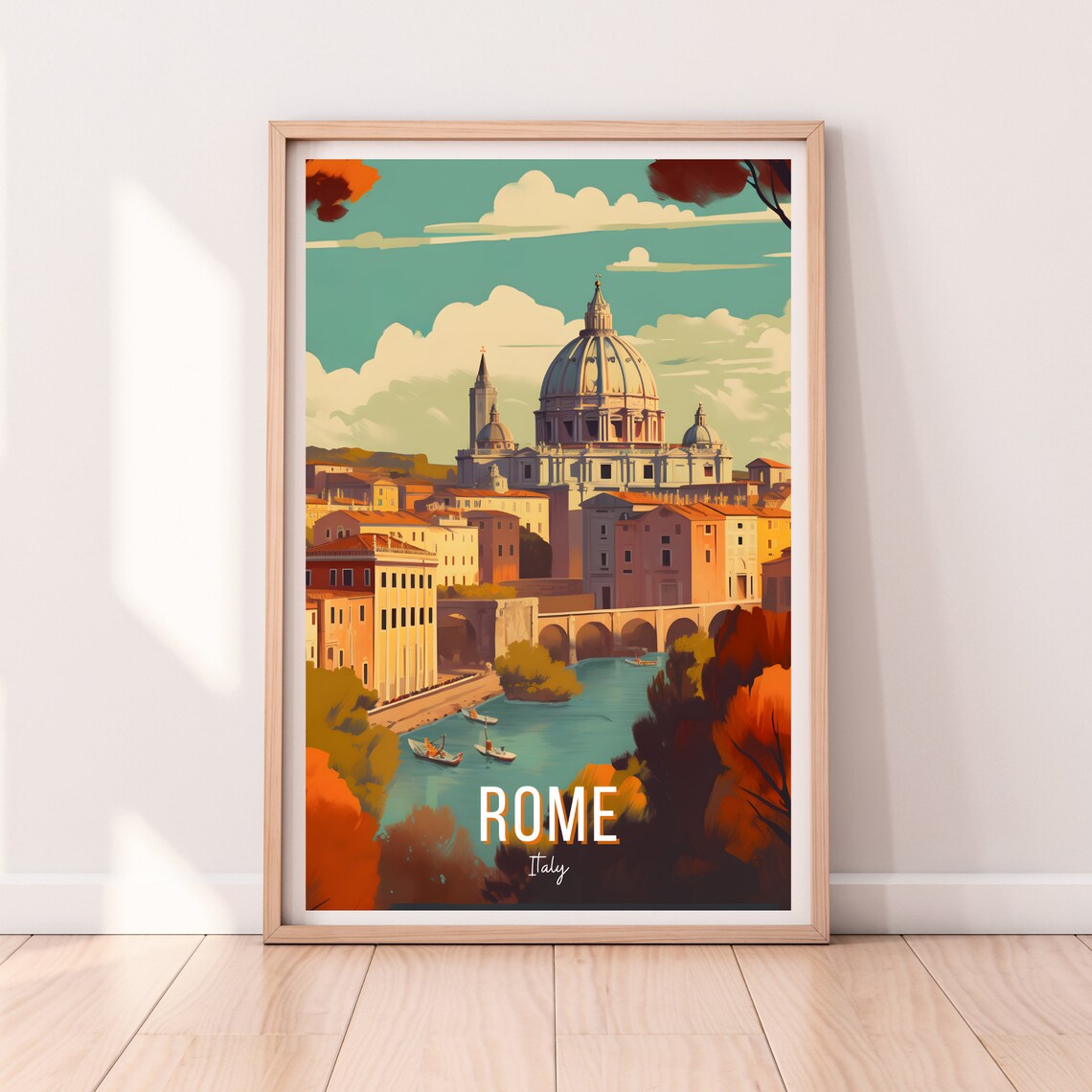 Rome Vintage Travel Poster, Italy Wall Art - Image 2