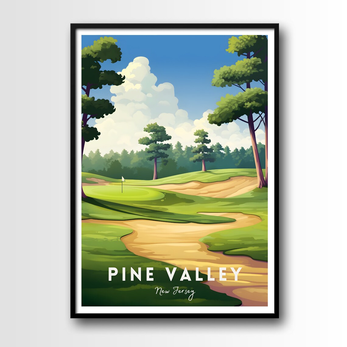 Pine Valley Poster Pine Valley Golf Course Pine Valley Point Print Golf Course Print Pine Valley Golf Course Gift - Image 2