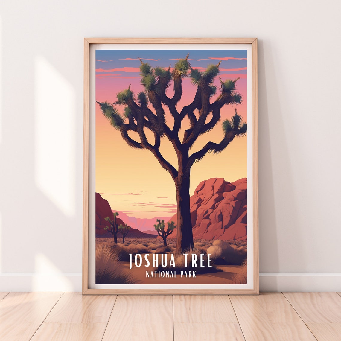 Joshua Tree National Park Twisted Tree Desert Landscape Art Print - Image 2