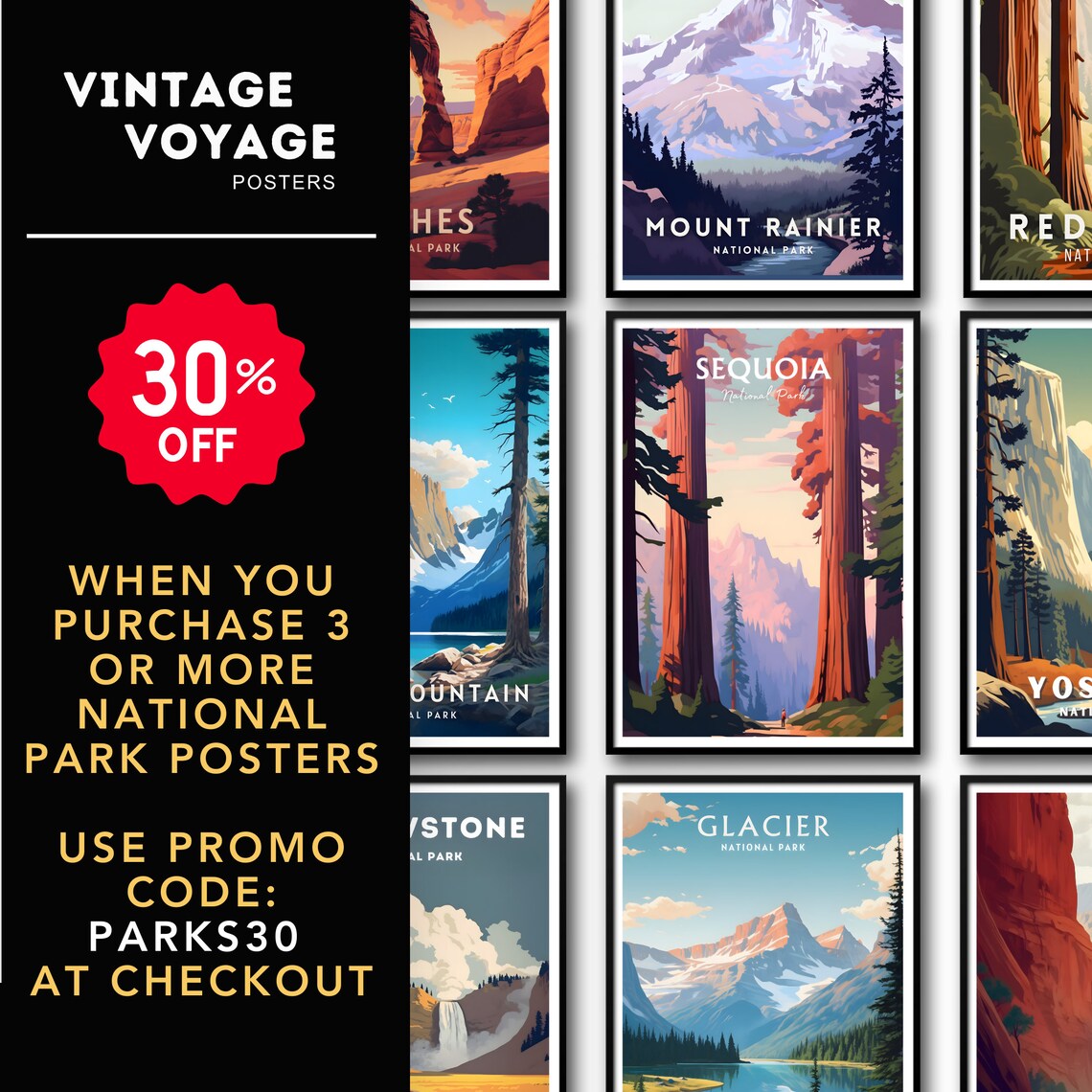 Sequoia National Park Travel Poster, National Parks - Image 2