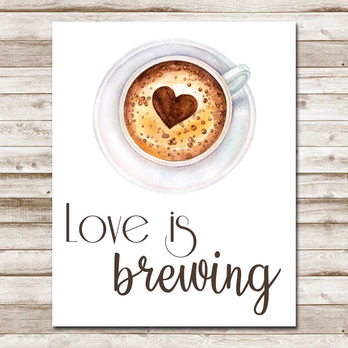 Love Is Brewing Coffee Bar Sign, Kitchen Decor - Image 10