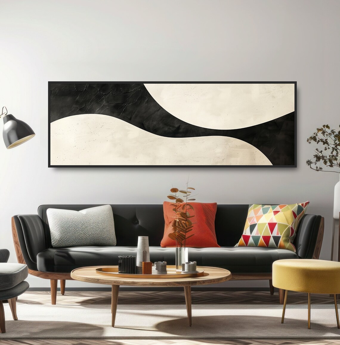 Wabi Sabi Yin Yang Oil Painting Print, Japandi Decor - Image 5