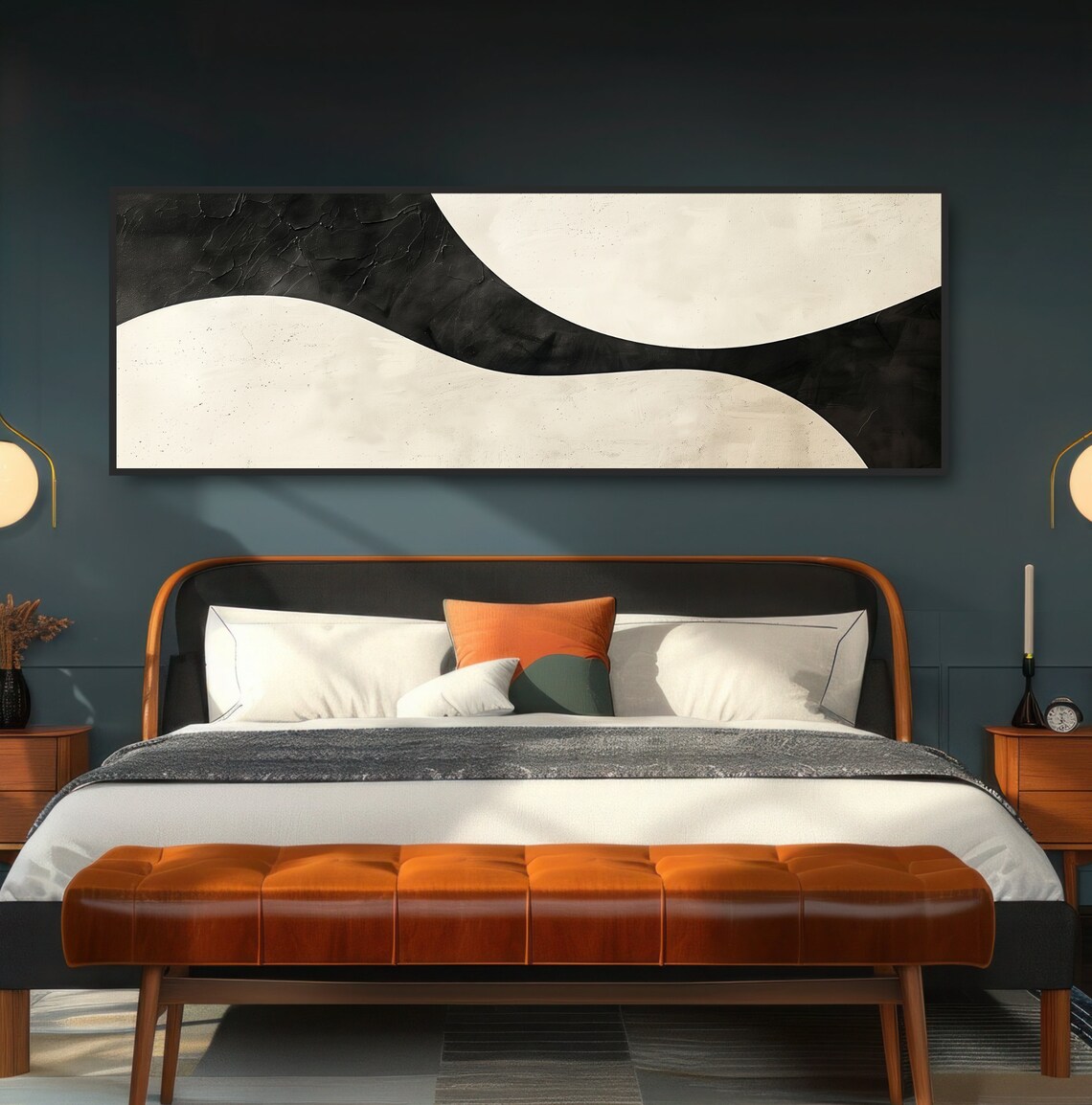 Wabi Sabi Yin Yang Oil Painting Print, Japandi Decor - Image 4
