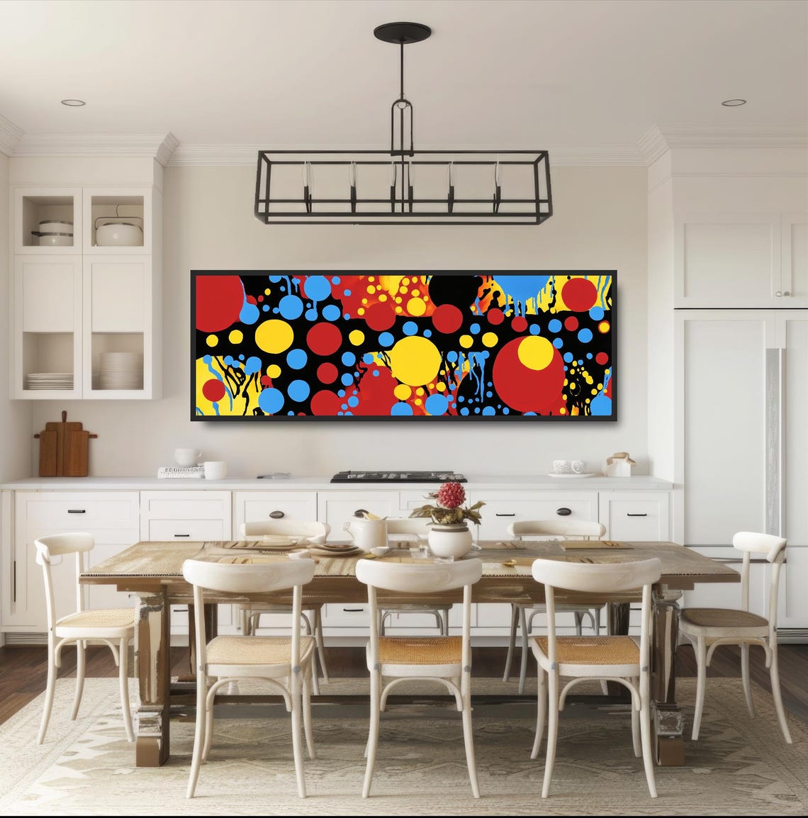 Colorful Primary Dot Painting Pop Art Abstract Splatter Wall Print - Image 3