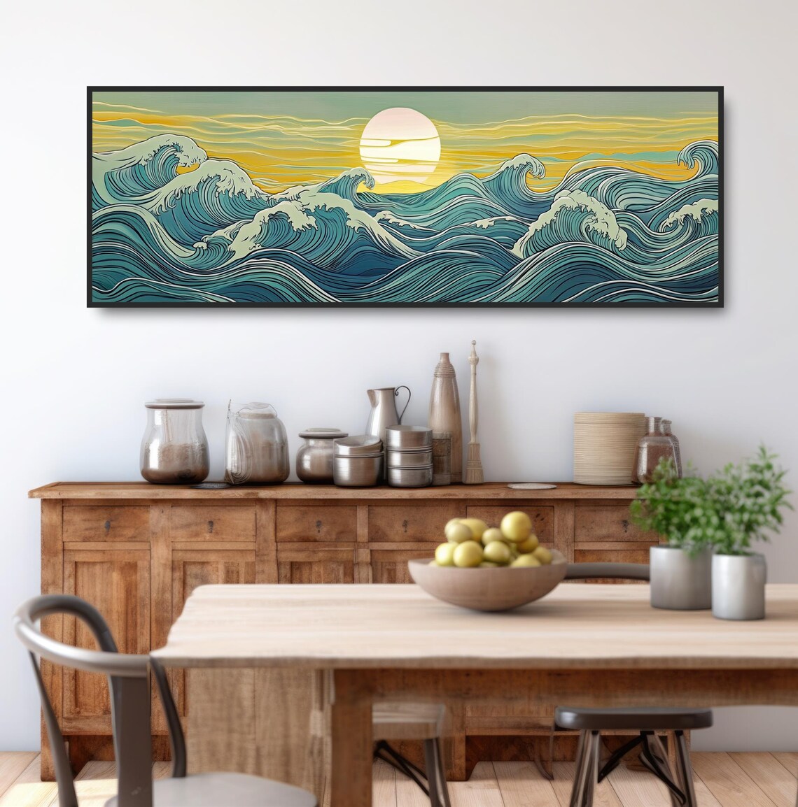 Traditional Japanese Wave Minimalist Ocean Art Print - Image 3
