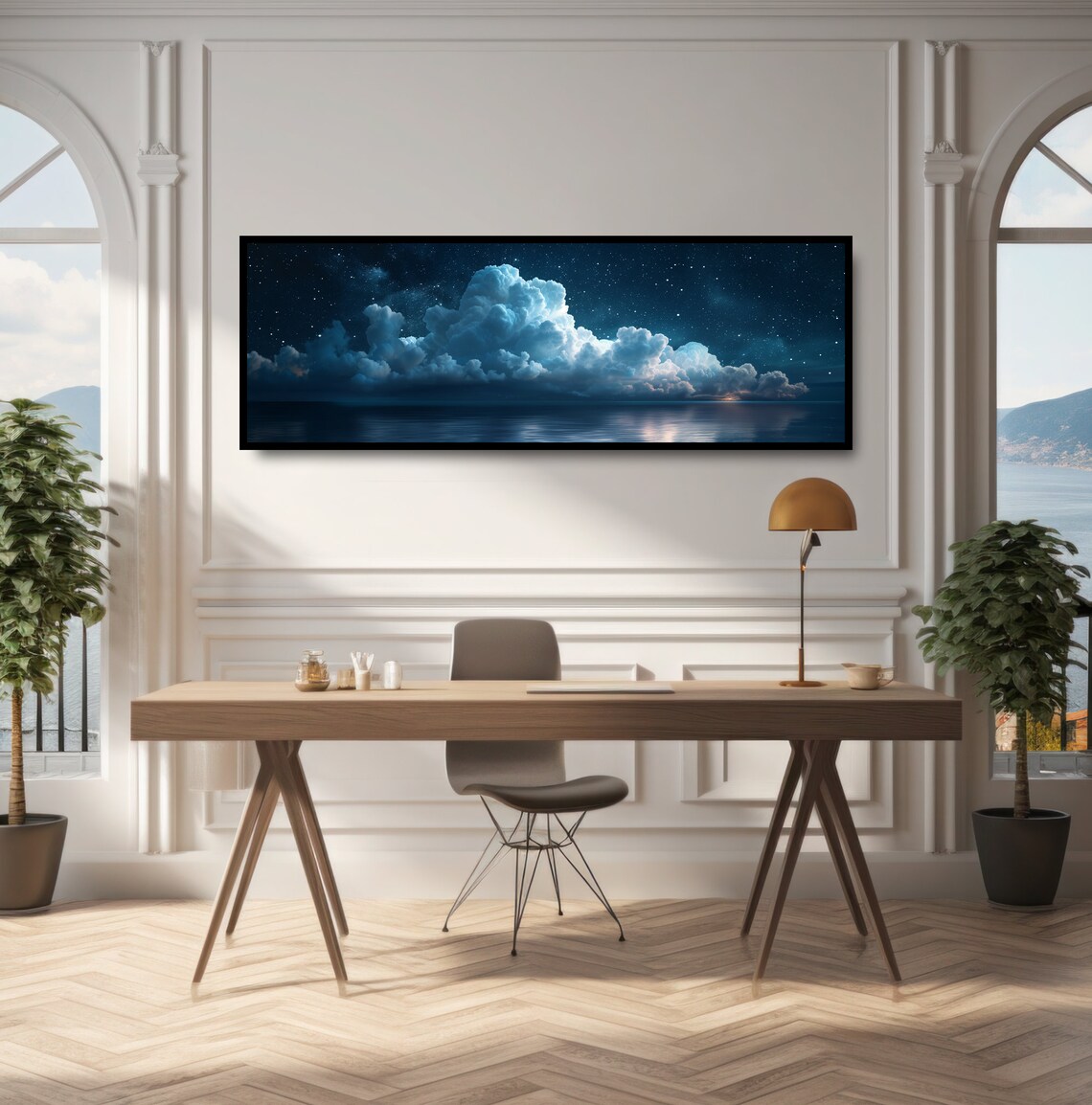 Floating Cloud Formation On Water, Van Gogh-Inspired Art Print - Image 2